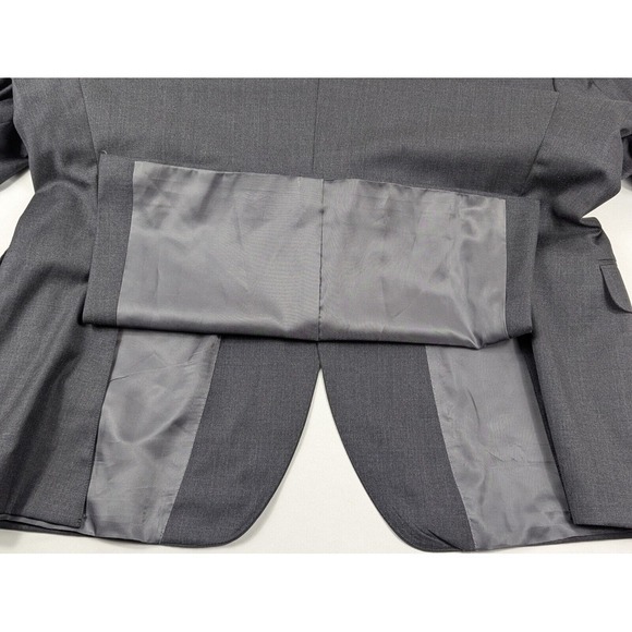 Peter Millar Gray Wool Blazer Size 48R Sport Coat Jacket Mens 2‎ Button - Picture 15 of 16